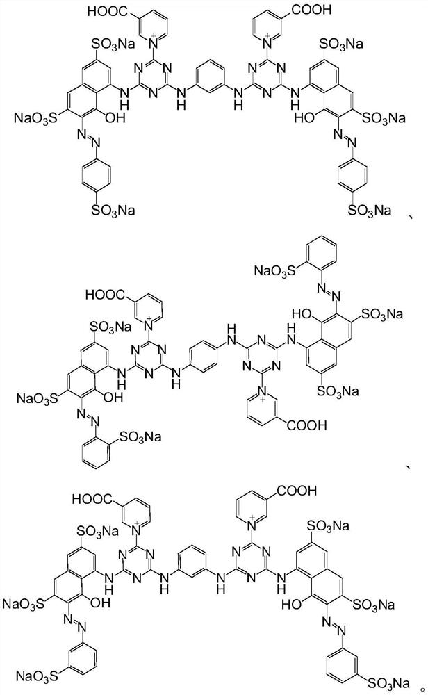 Reactive dye red as well as preparation method and application thereof