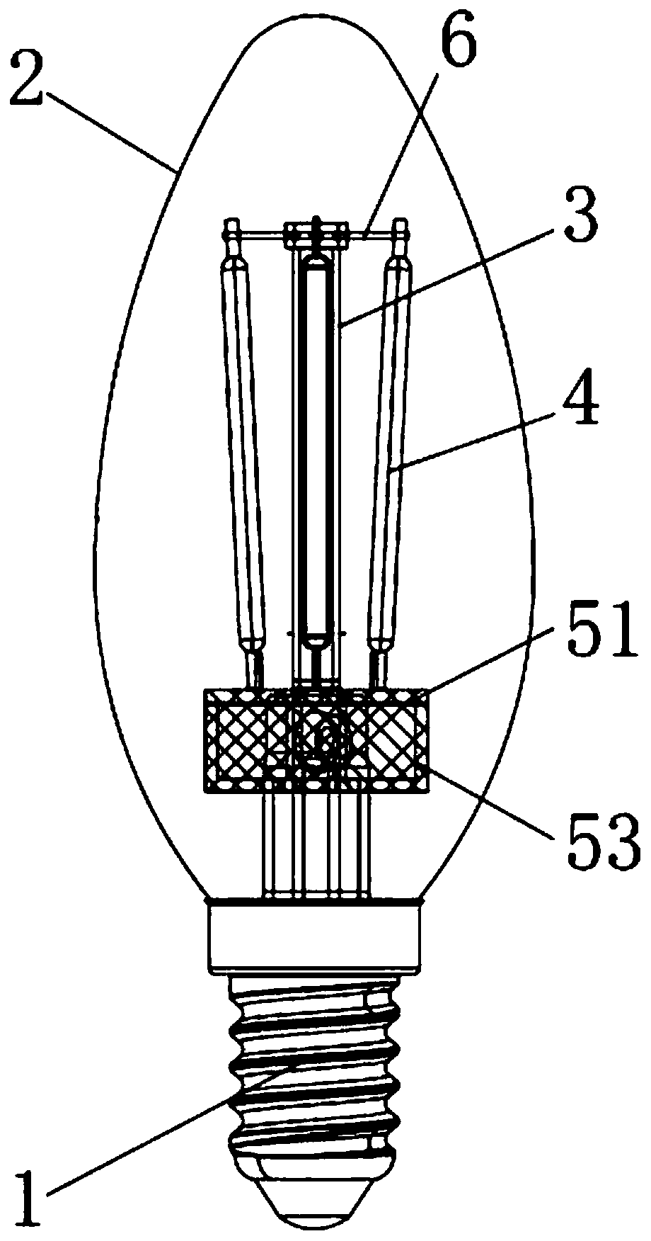 LED filament light bulb