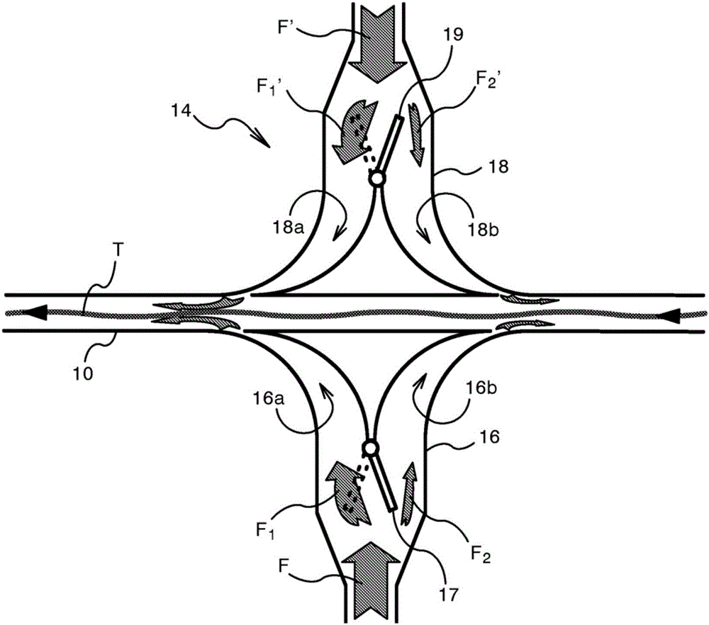 Method and machine for treating textile fabrics with an adjustable air flow