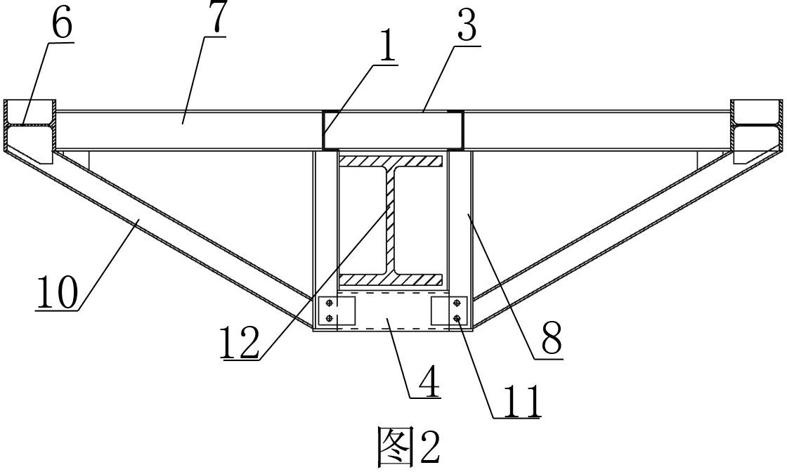 Lateral reinforcing structure in whole lifting of plane steel truss and whole lifting method