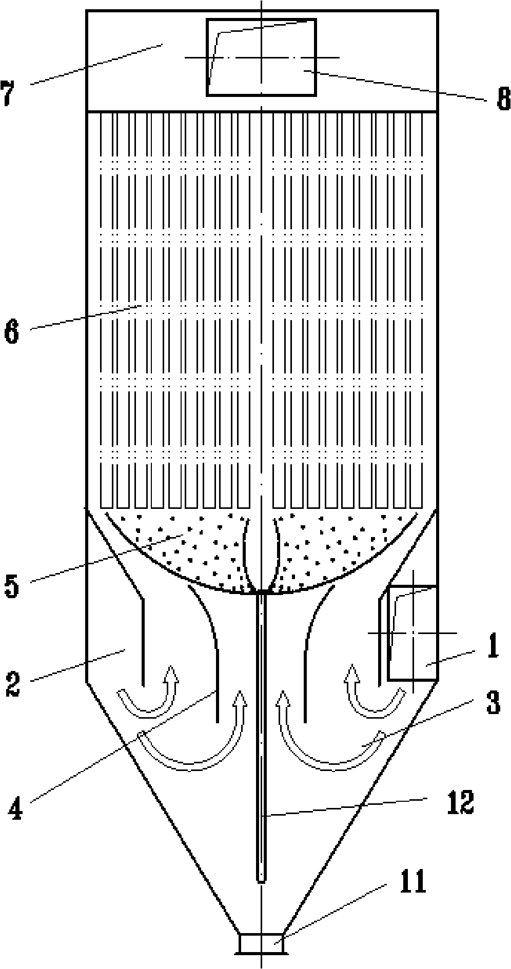 Combined purifying method and device