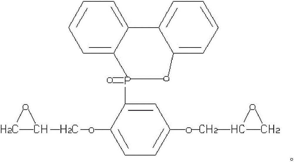 Method for preparing halogen-free flame-retardant high-Tg copper-clad plate