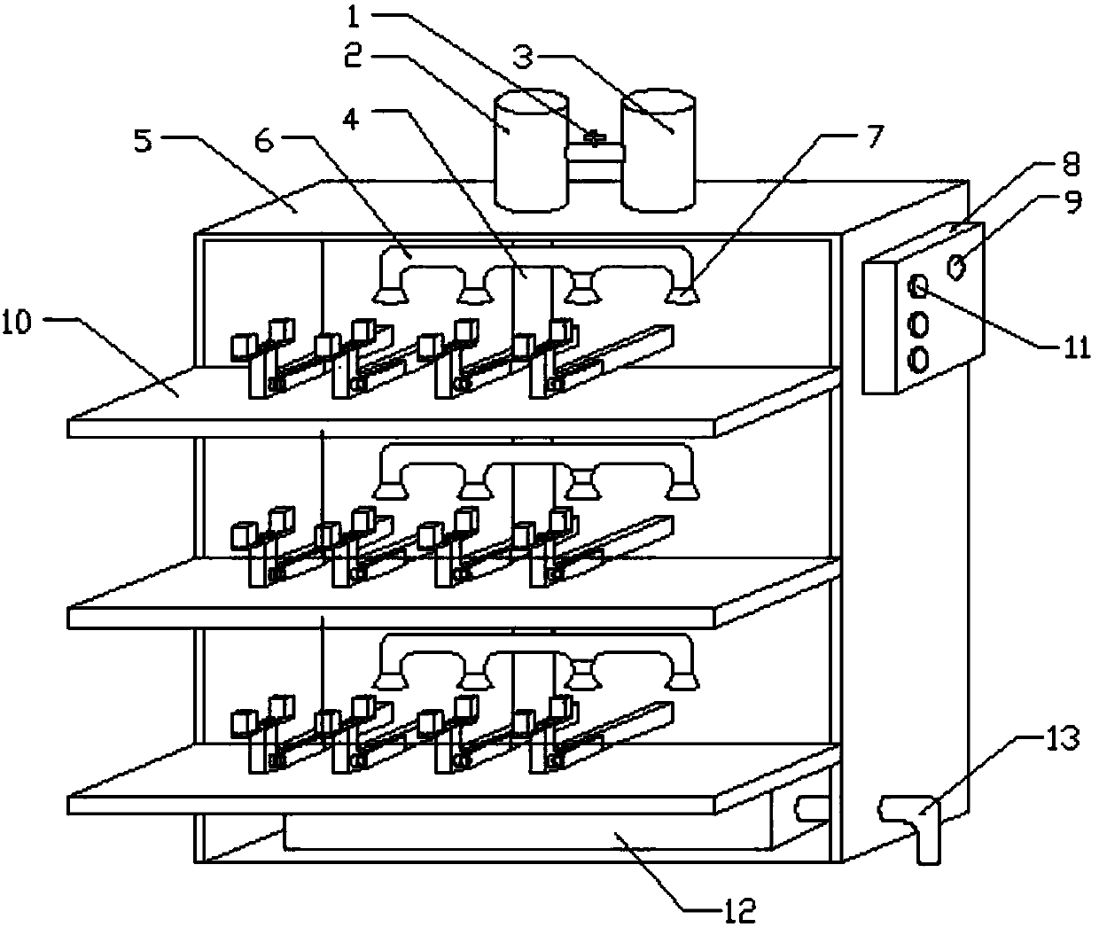 Small electronic equipment display frame with cleaning function