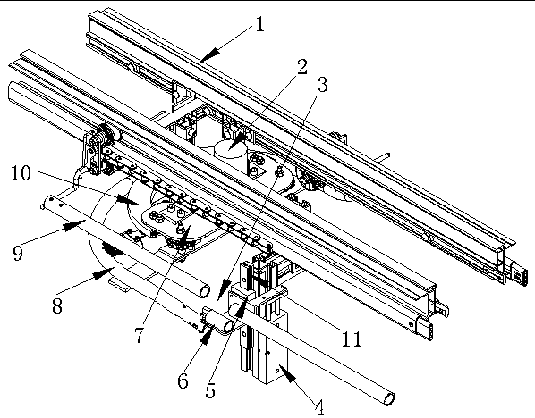 Quick conveying device for clothes hanger of garment hanging system