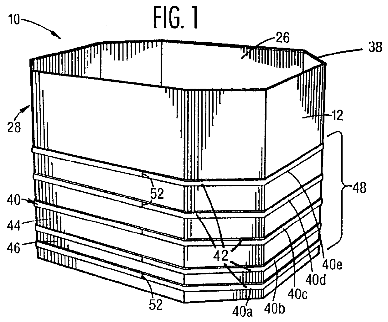 Paperboard container reinforcing method