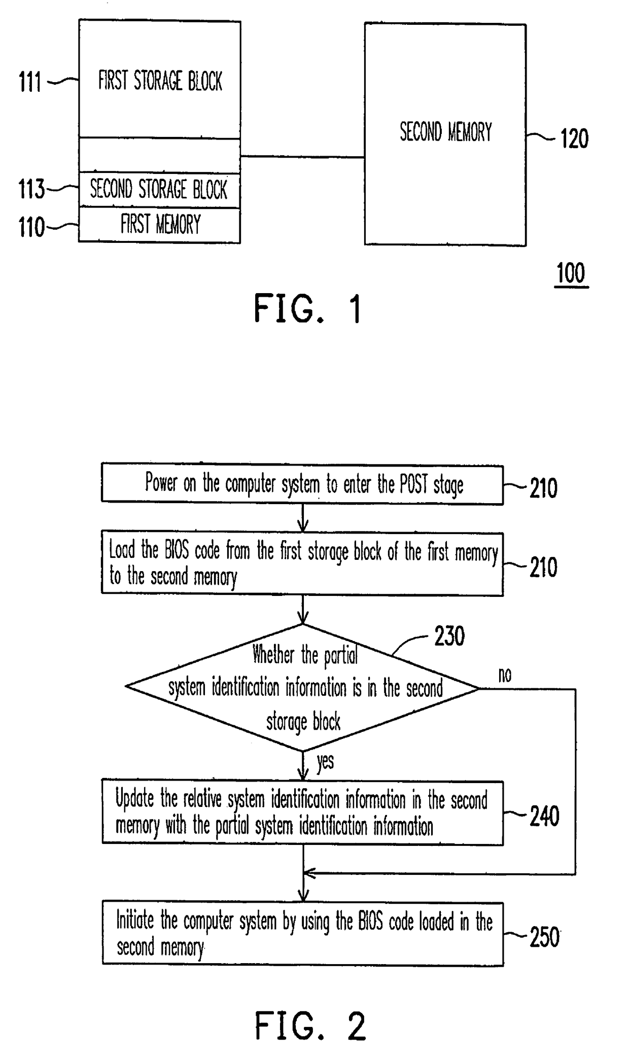 Method for executing power on self test on a computer system and updating SMBIOS information partially