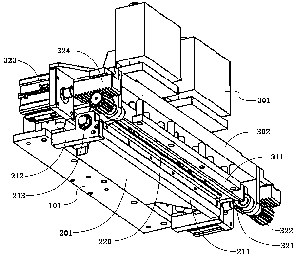 Overturning plate type refrigerator inner container horizontal corner line riveting mechanism