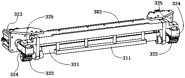 Overturning plate type refrigerator inner container horizontal corner line riveting mechanism