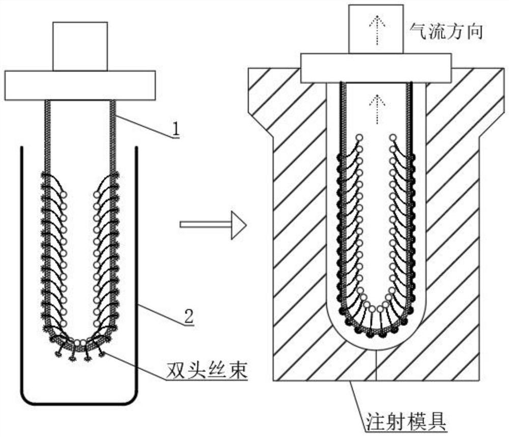 Anti-cracking multi-gradual-division type resin injection blow molding process