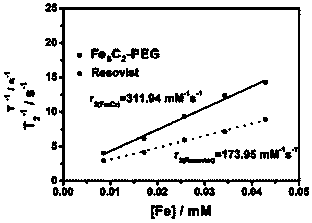 Application of Fe5C2 nano-particle to prepare bioimaging probe