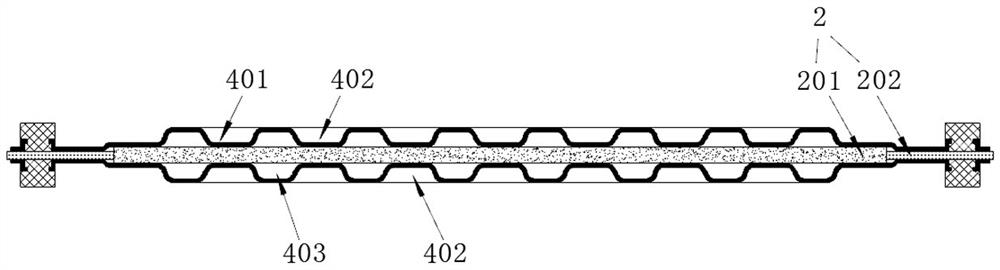 Sealing structure and sealing method of non-welded metal plate single battery