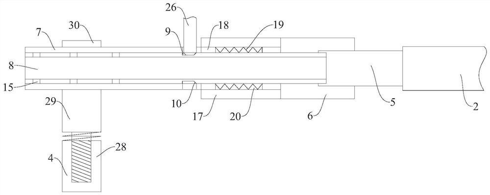 Internal rotation-type cleaning device for sausage casing processing and production