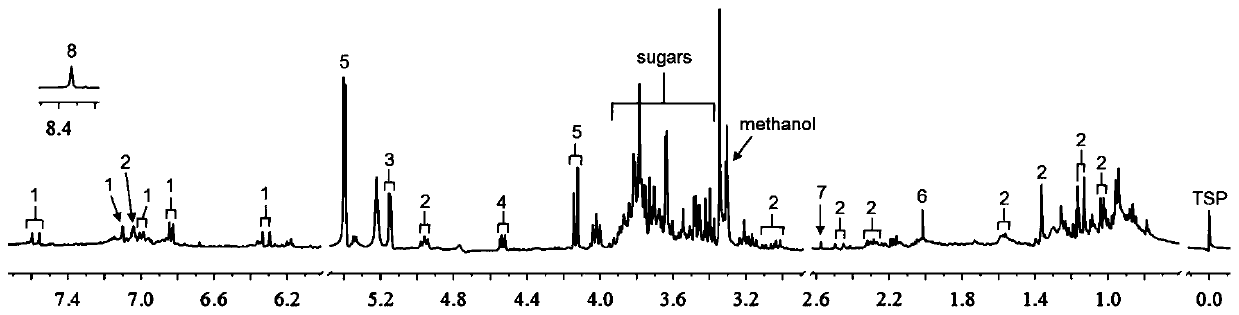 Method for evaluating quality of rhizoma nardostachyos medicinal materials based on 1H-NMR