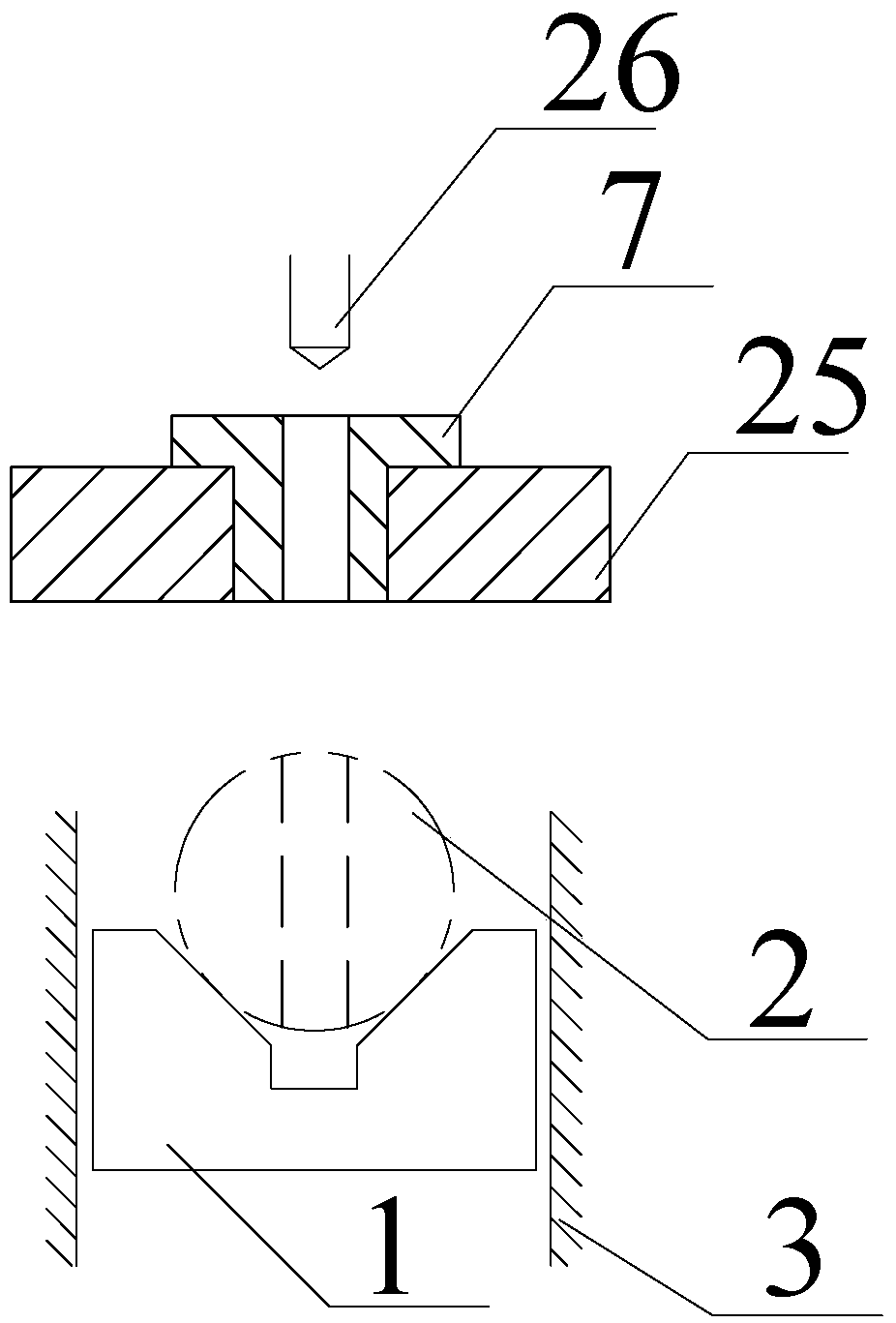 Radial hole drilling machine clamp