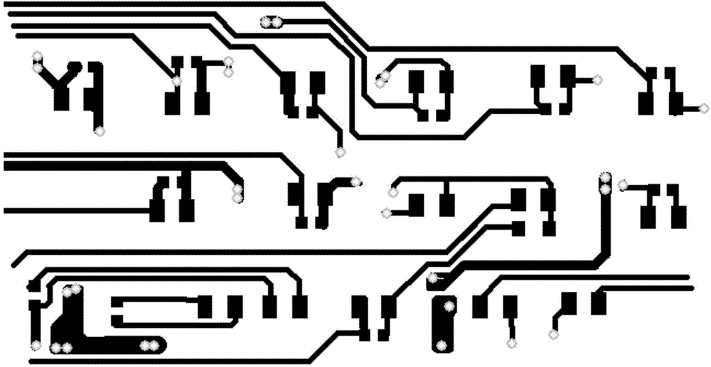 PCB of LED indicator board for automobile instrument and design method of PCB