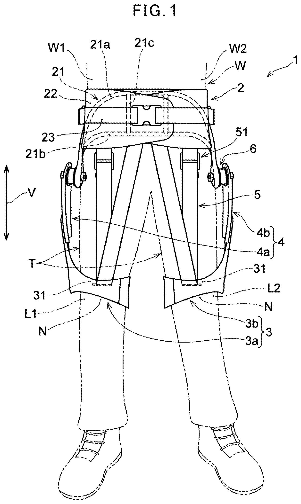 Assisting device for waist part