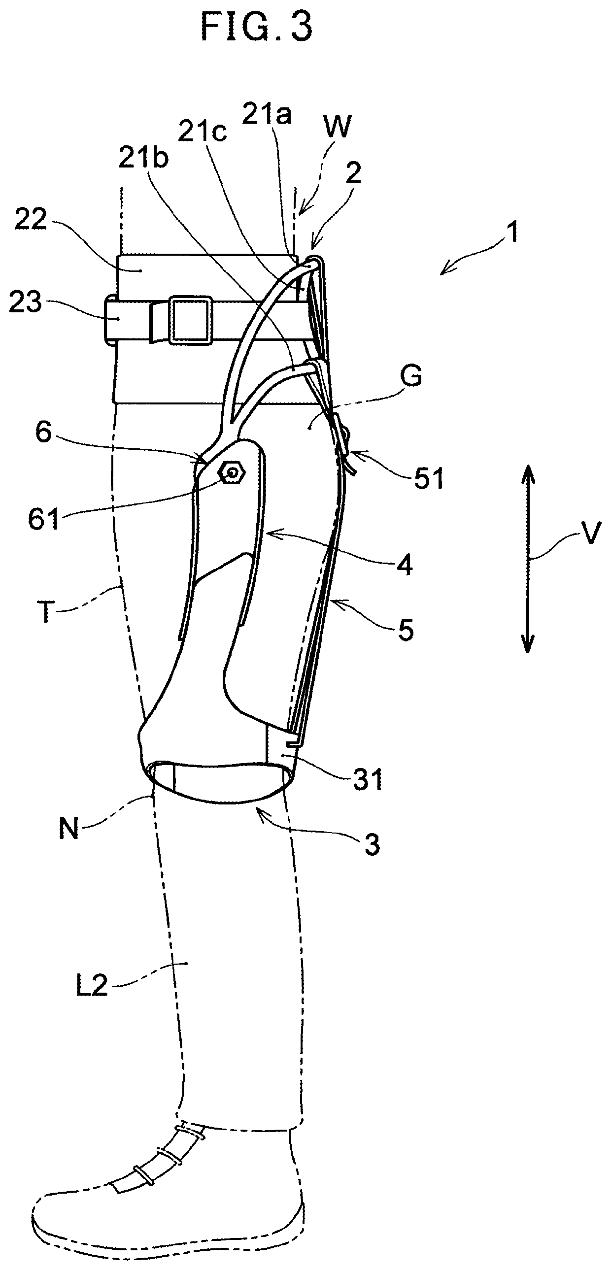 Assisting device for waist part