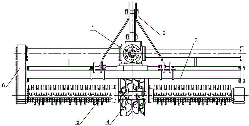 Multiaxial shallow tillage ditching device for rape transplanting