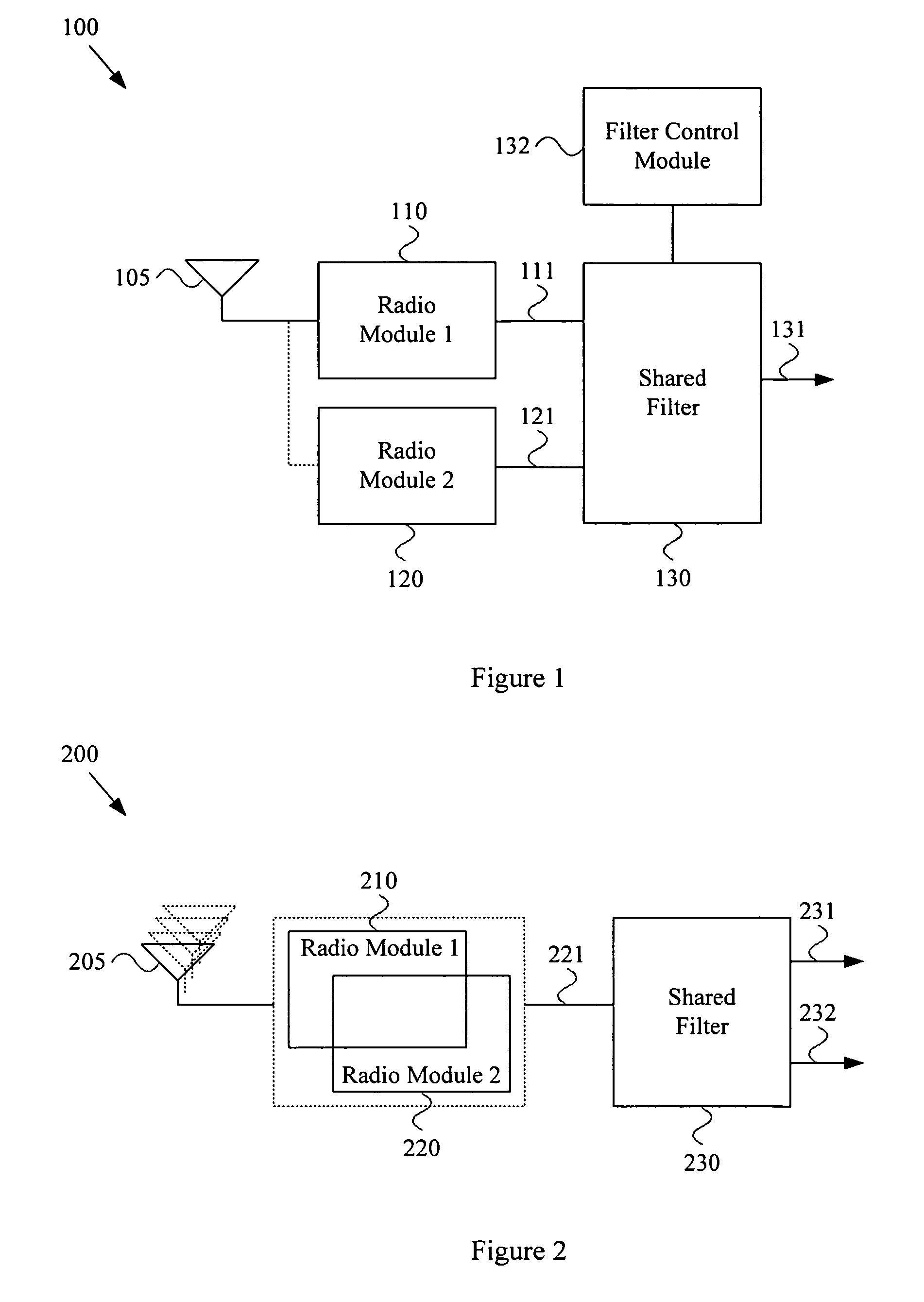 Multimode communication device with shared signal path programmable filter