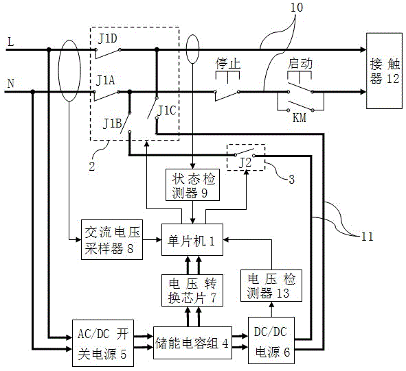 Anti-interference electricity module in bypass mode and control method of anti-interference electricity module