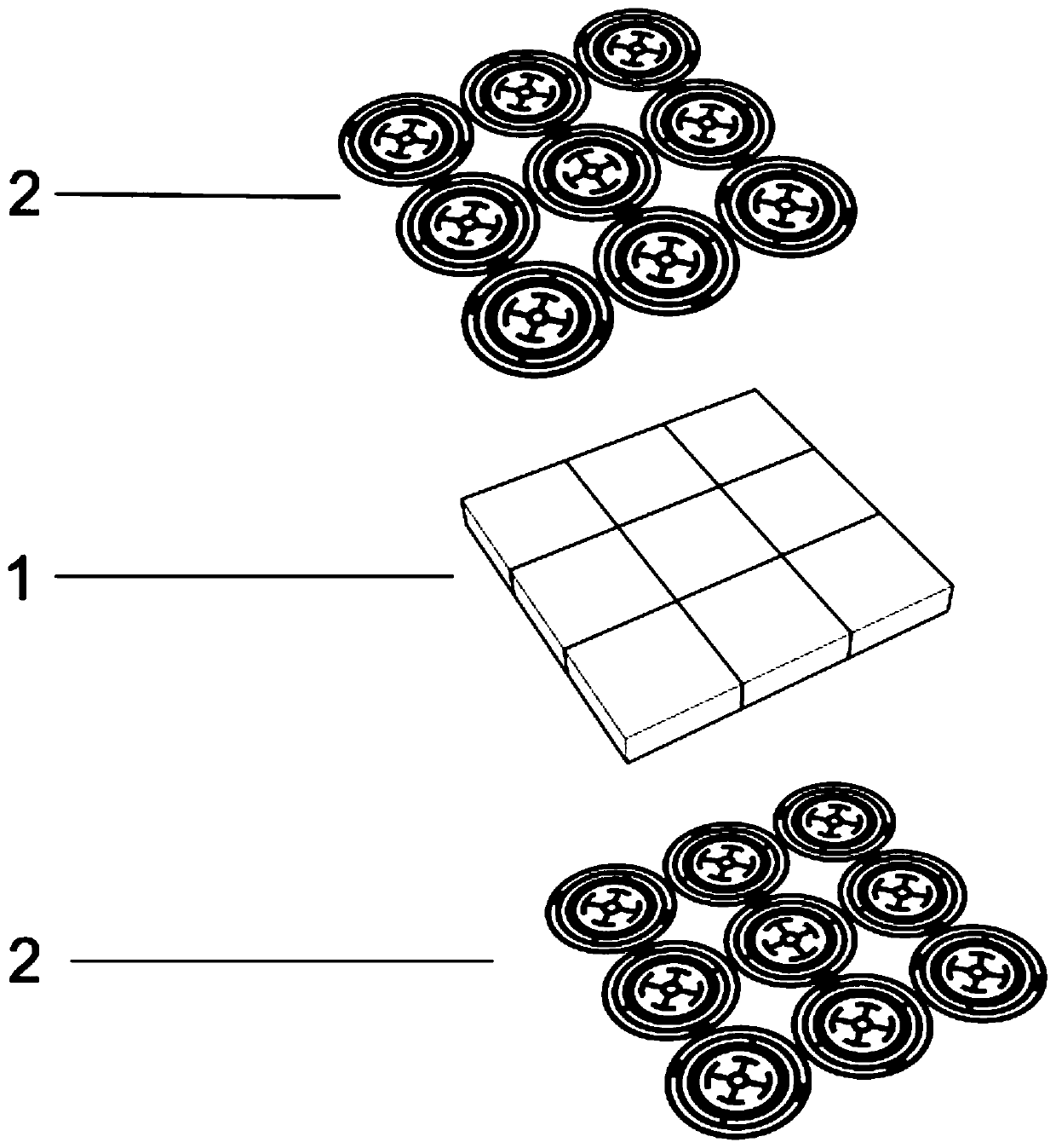 Dual-band transmission type antenna