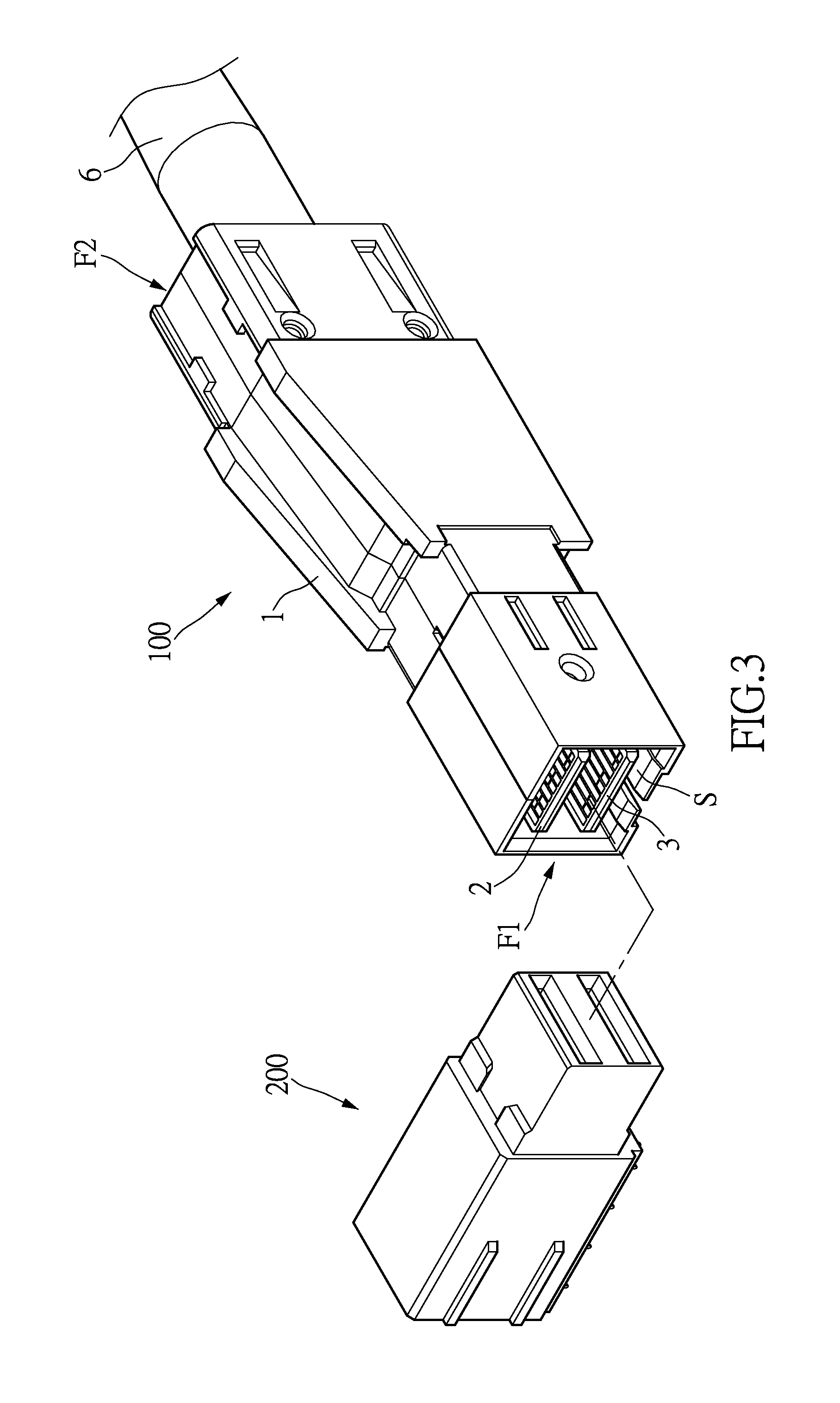 Bi-directional data transmission method, high-frequency connector and optical connector using the same
