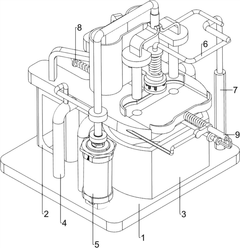 Automatic high-efficiency production device for chain plates in chains