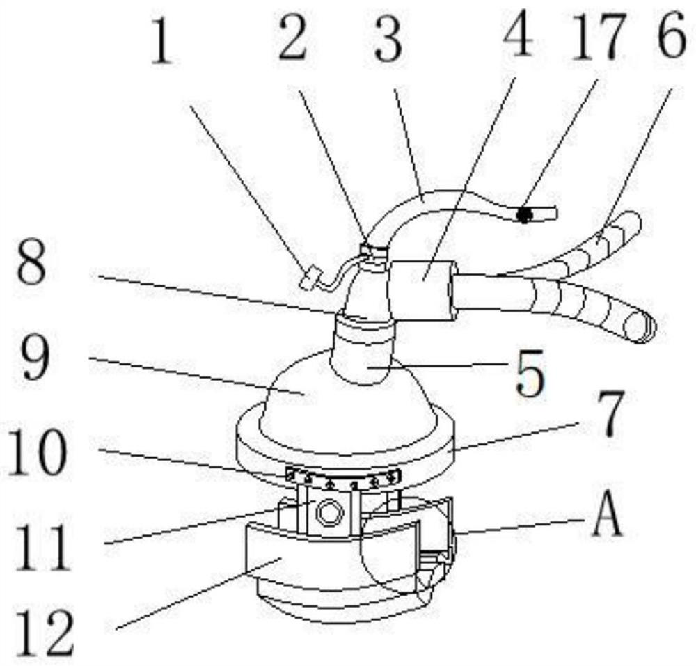 Pressurization-adjustable ventilation mask with lower jaw supporting part