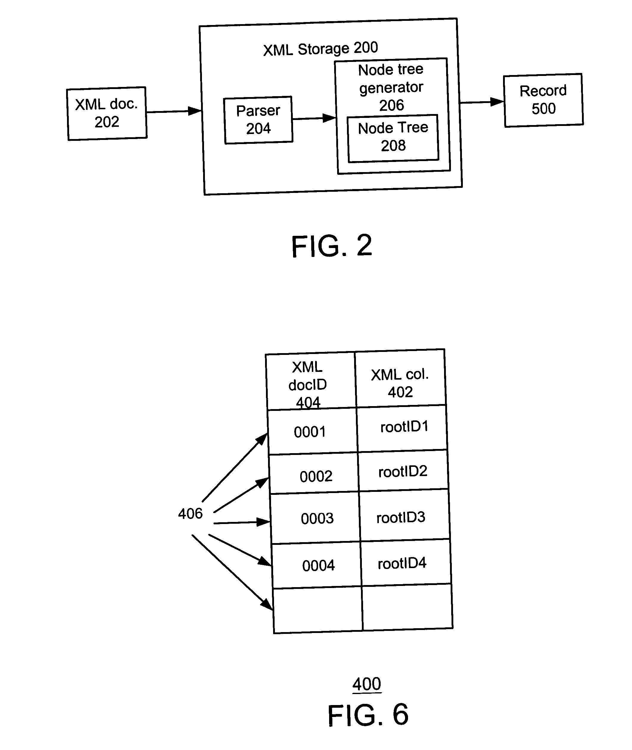 Method and system for storing structured documents in their native format in a database