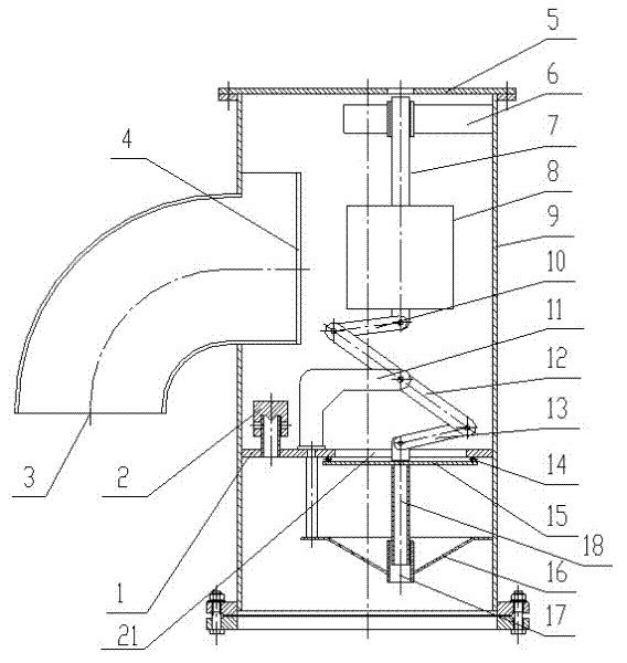Automatic air locking dehydration device for gas pipeline
