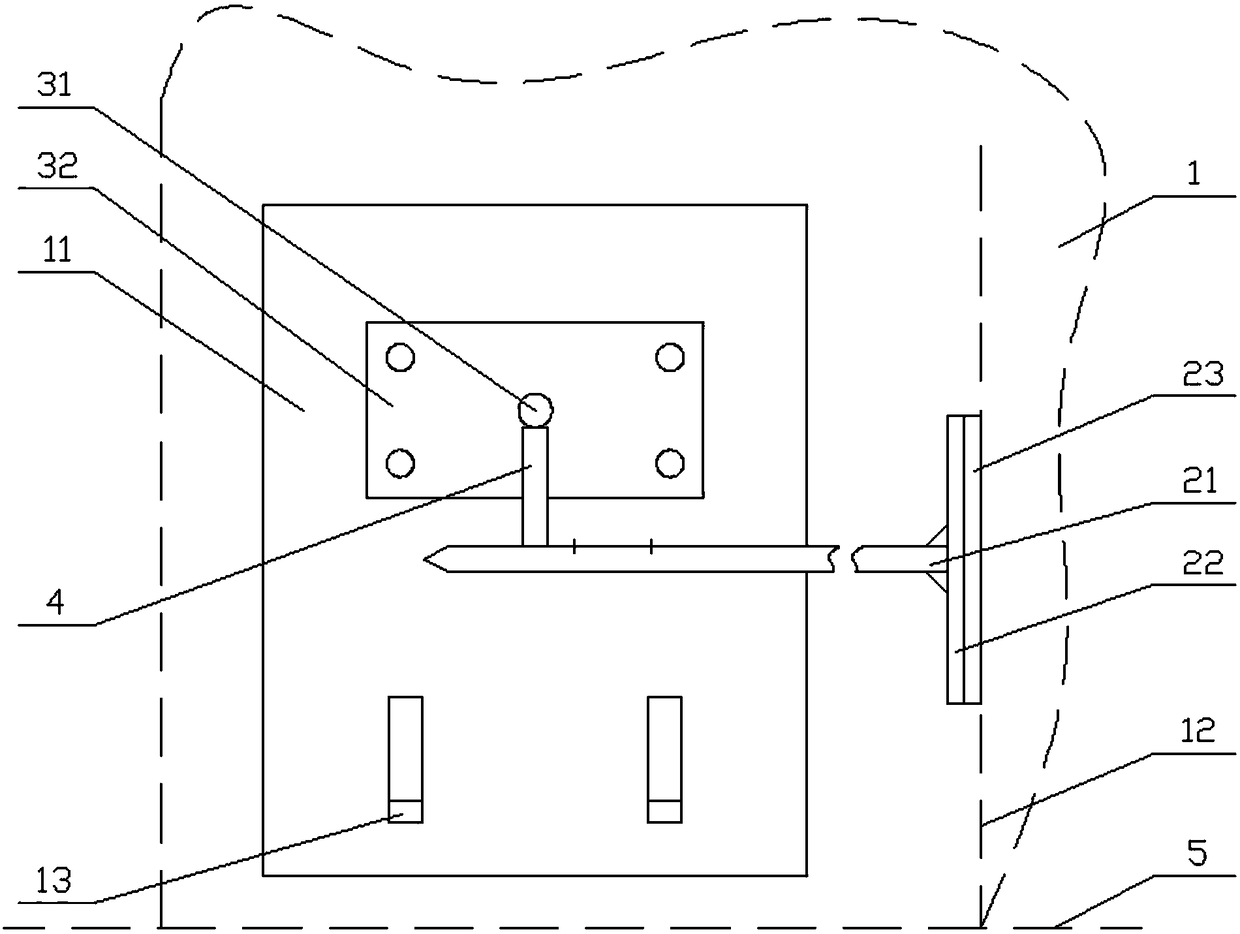 Forklift truck gantry positioning device, forklift truck and positioning method