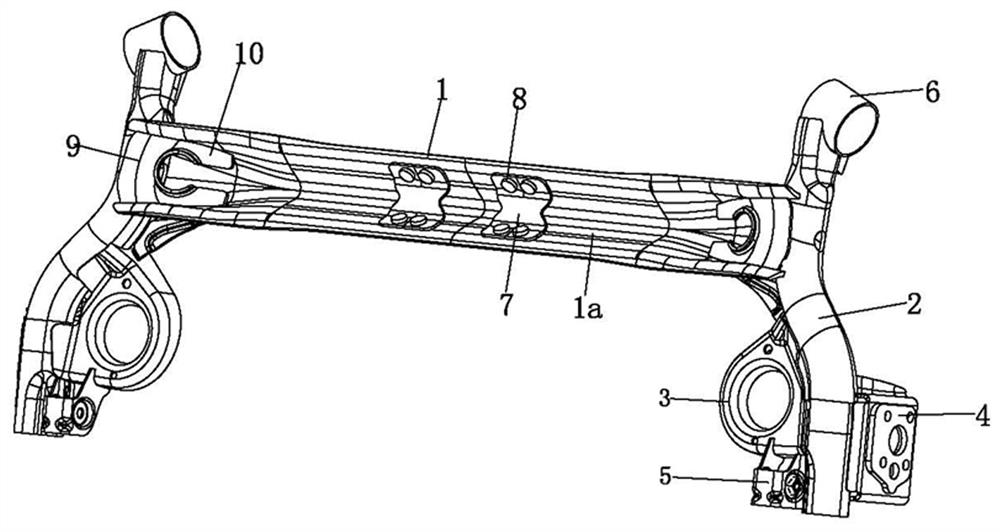 Rigidity-adjustable rear torsion beam suspension