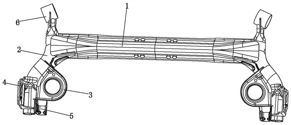 Rigidity-adjustable rear torsion beam suspension