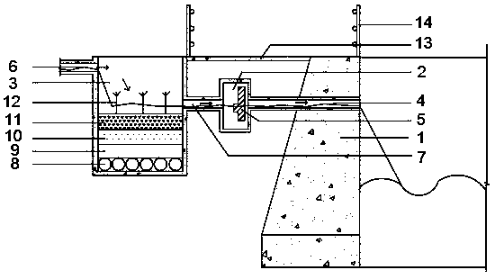 Flood prevention structure for sponge city construction