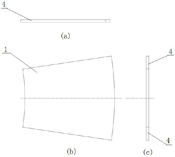 Hollow grid flow adjusting cover machining process method