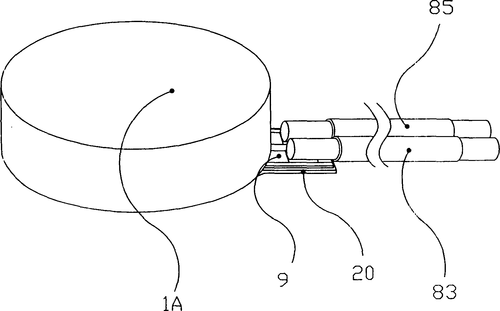 Flat oscillation source and electric connector