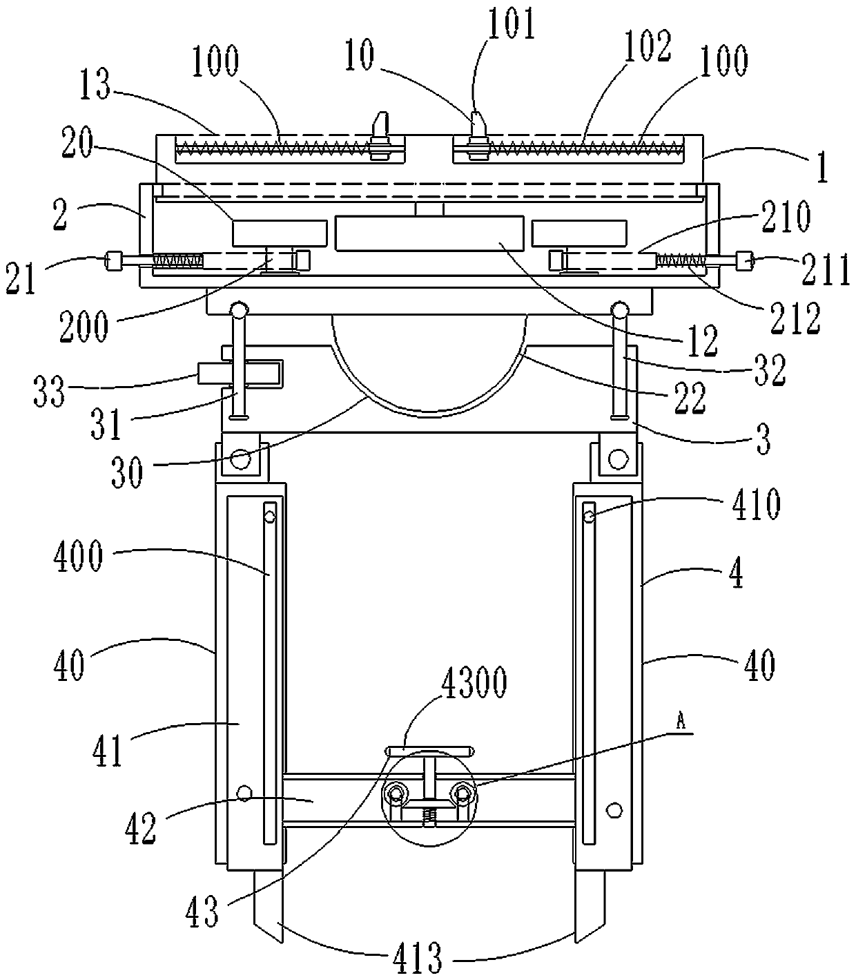 A combined surveying and mapping instrument positioning adjustment device for geological engineering surveying and mapping