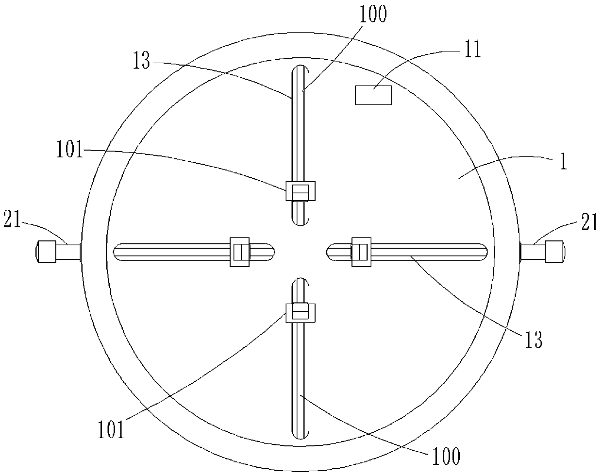 A combined surveying and mapping instrument positioning adjustment device for geological engineering surveying and mapping