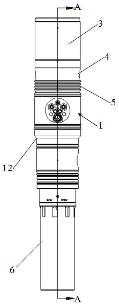 Hydraulic oil pipe hanger for shallow water underwater Christmas tree and matched device of hydraulic oil pipe hanger