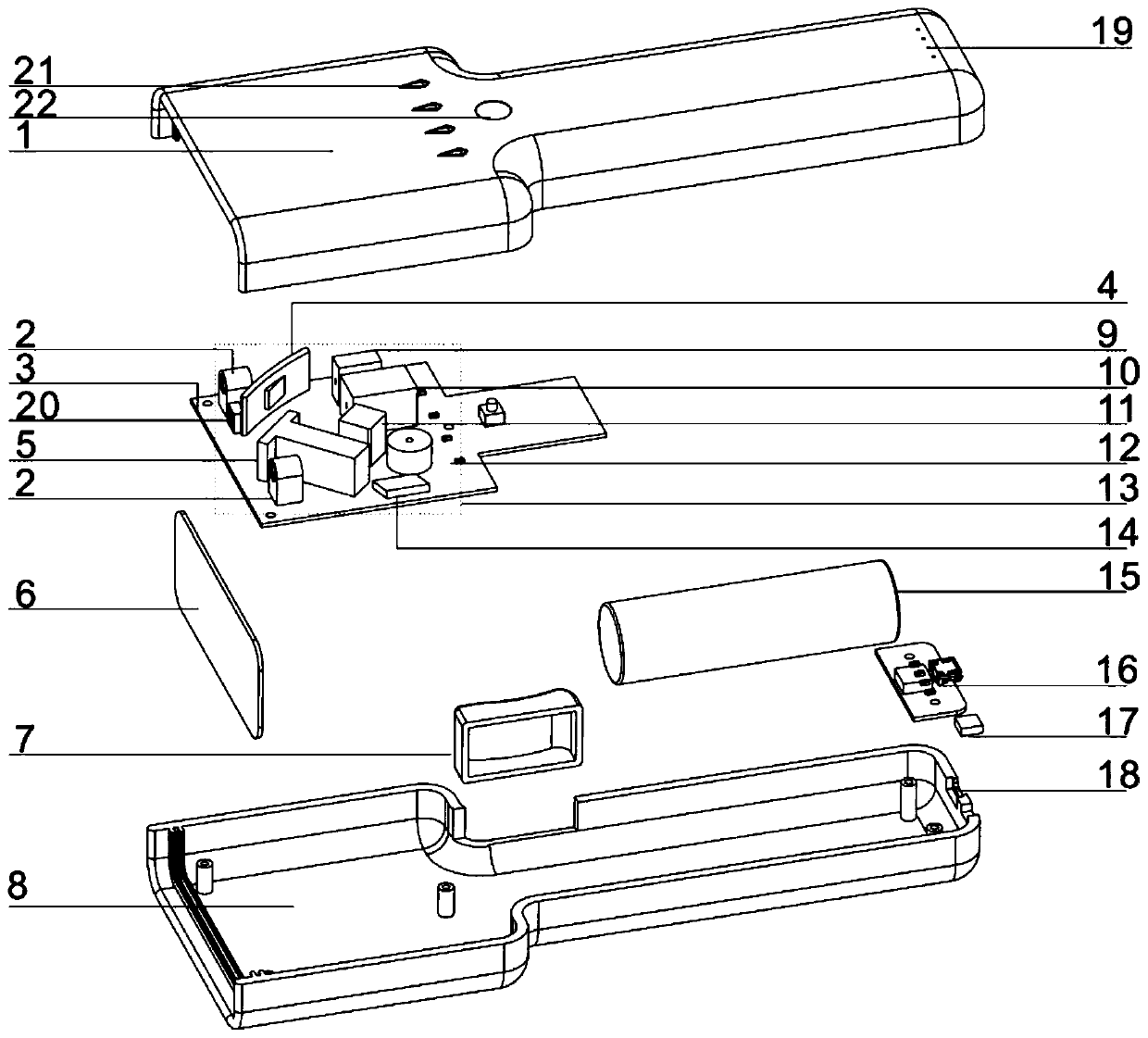 Portable laser injurious-insect killing device