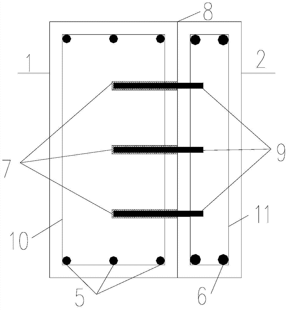 Method for reinforcing structures through method of externally pasting reinforced concrete frame with ductility column energy dissipators