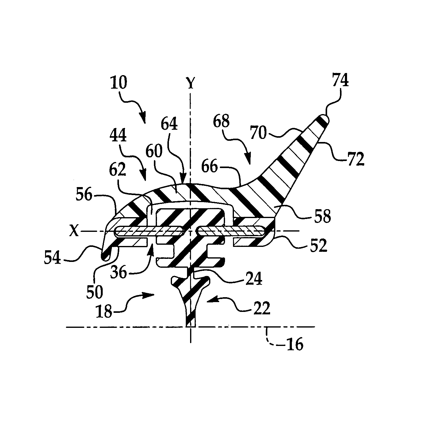 Windshield wiper assembly having an optimized airfoil