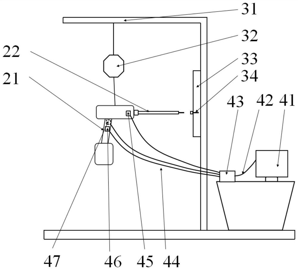A measuring device for the transmission vibration of electric tools in the rail repair