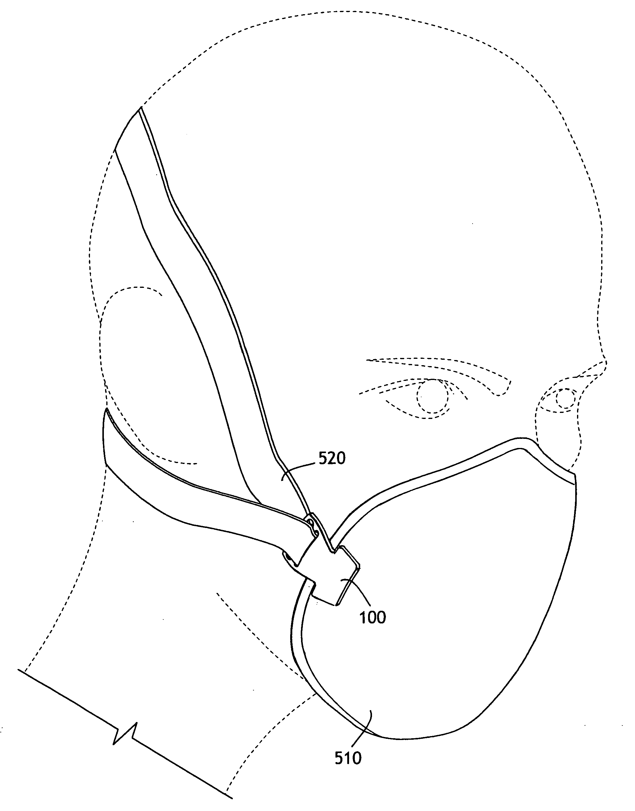 Strap fastening system for a disposable respirator providing improved donning