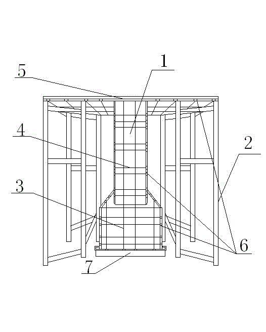 Heavy-load railway pre-cast T beam overall binding carcass and construction method thereof