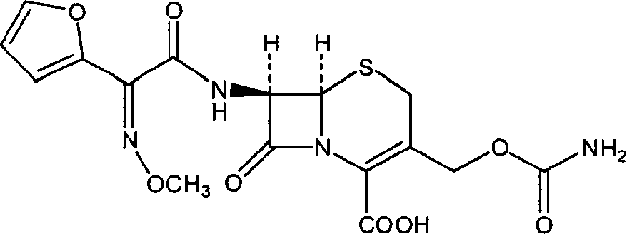Cefuroxime, beta-lactamase inhibitor containing composition