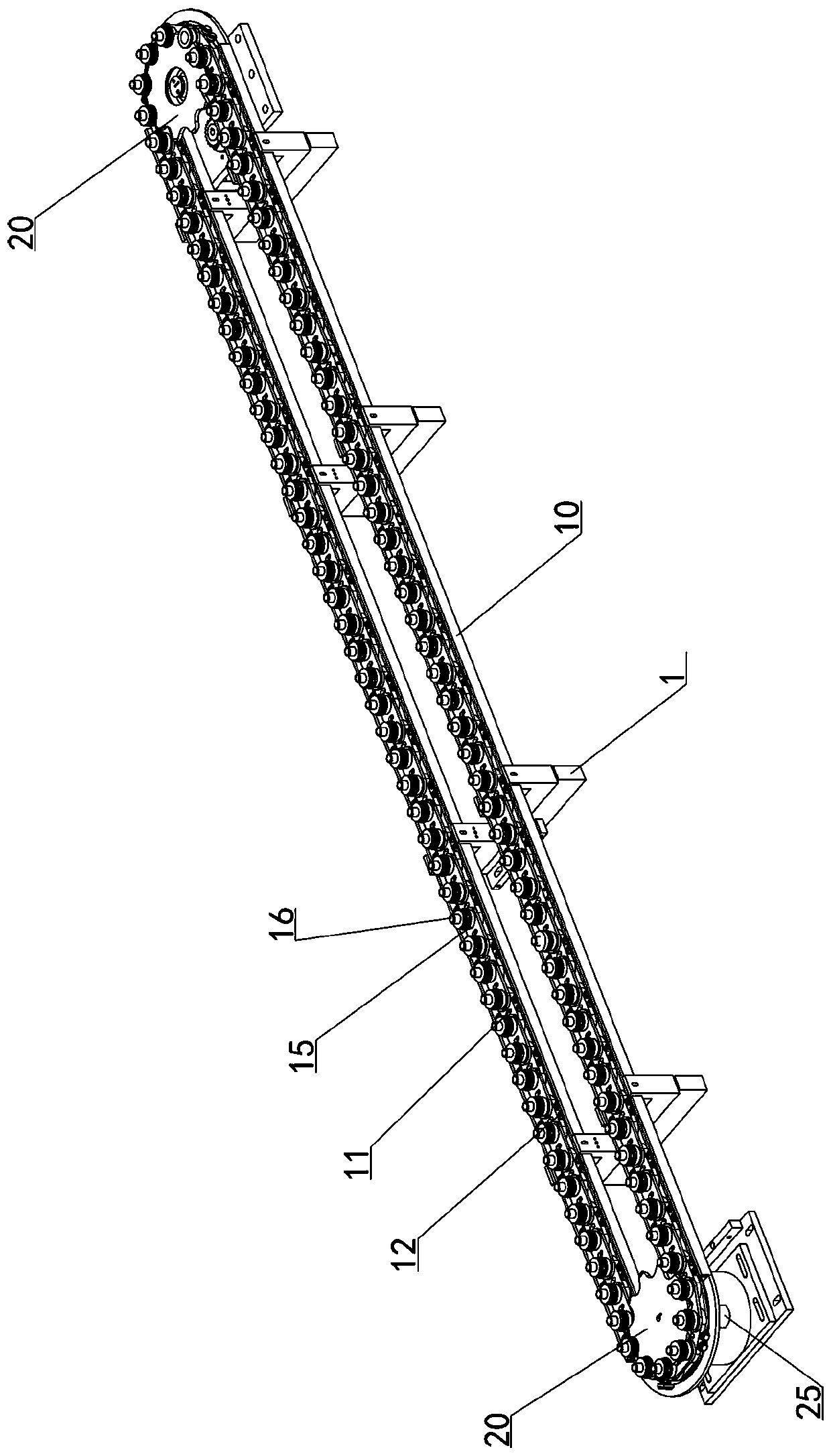 Pulling-plate-type bottle blank conveying mechanism of plastic bottle blowing machine