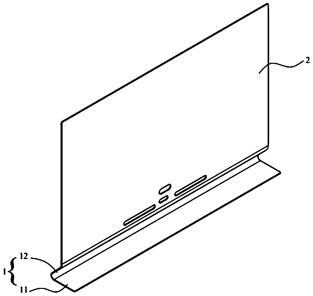 3D glass television base, television and preparation method of 3D glass television base