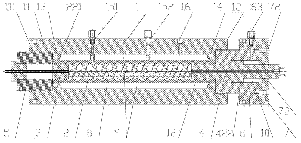 Long core water injection test simulation system