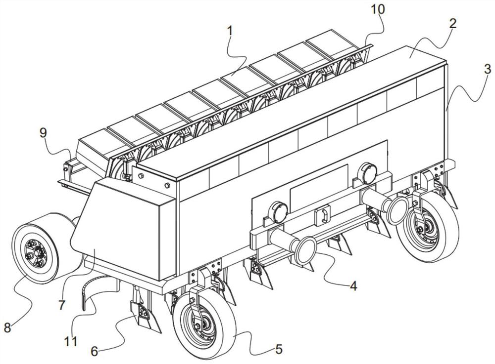 Seeding and fertilizing integrated device for corn production